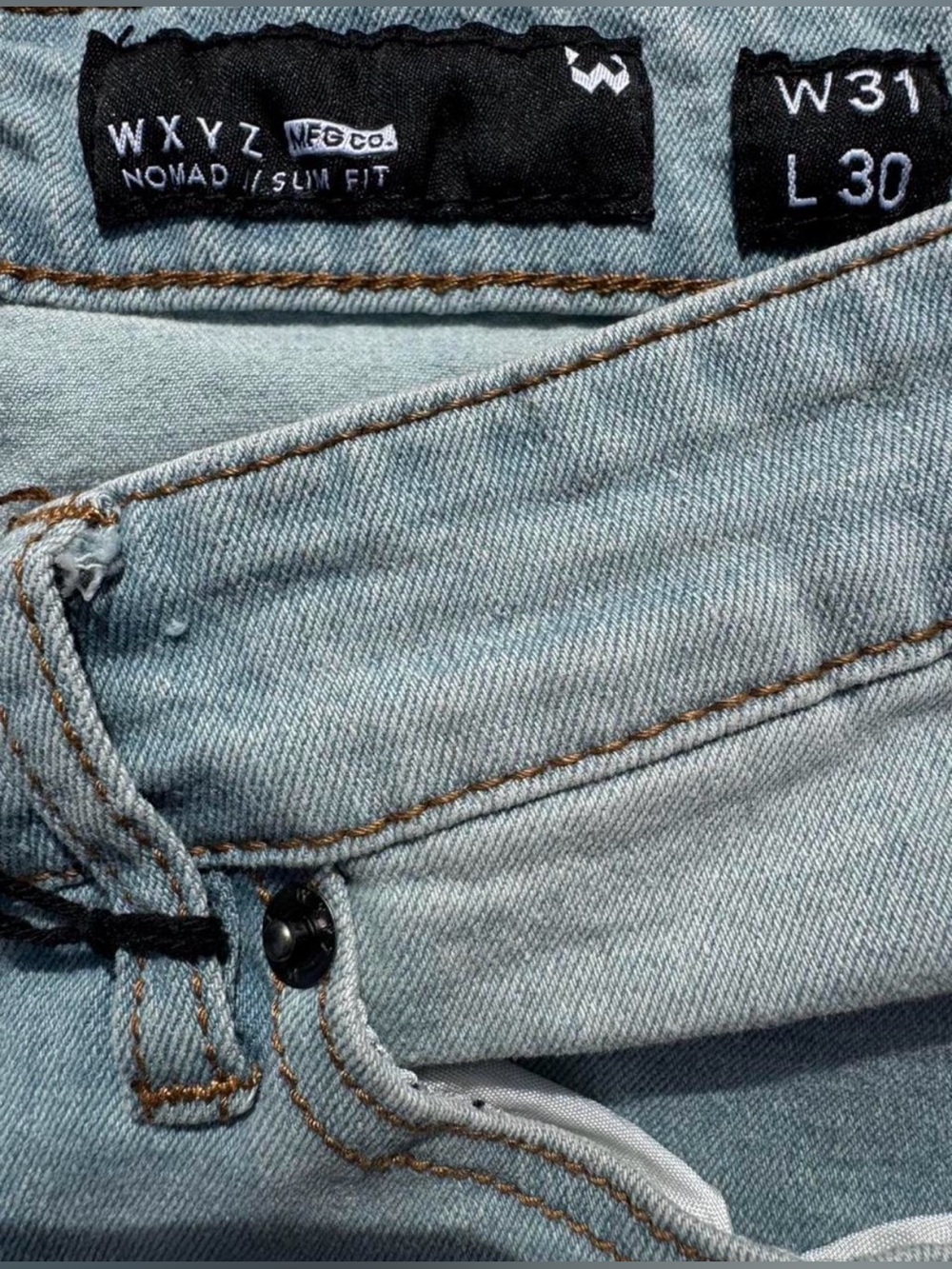 WXYZ MFG CO. men's stretch denim jeans in the "Nomad" slim fit. - Picture 2 of 6